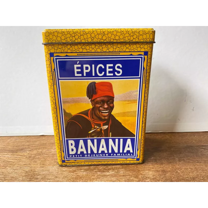 BOITE BANANIA  EPICES  11.50CM X7CM X 16.80CM