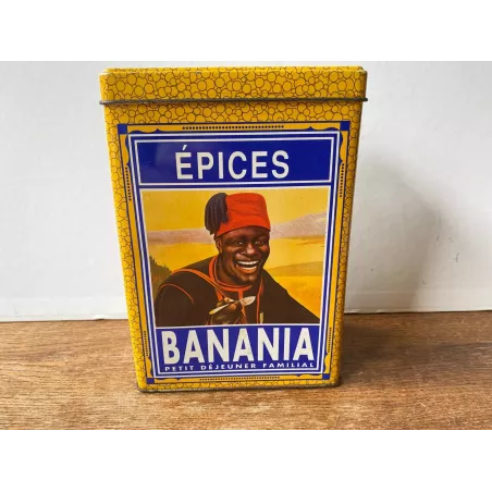 BOITE BANANIA  EPICES  11.50CM X7CM X 16.80CM