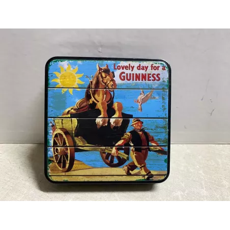 BOITE BONBONS GUINNESS  10CM X10CM X2.50CM