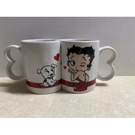 2 MUGS BETTY BOOP  HT 9.40CM  ANNEE 2009