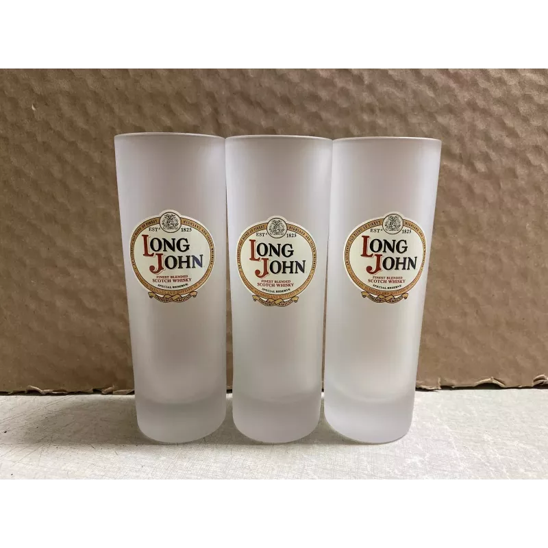 3 VERRES  LONG JOHN  GIVRES  22CL HT 15CM