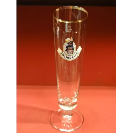 1 VERRE FISCHER  GOLD 25 CL HT 22CM