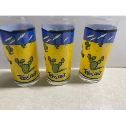 3 VERRES  TEISSEIRE  COLLECTOR  TEISS'ART HT 13.50CM