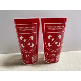 2 GOBELETS  COCA-COLA  50CL HT 15.80CM   PARIS 2024