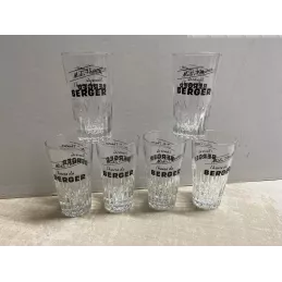 6 VERRES  BERGER  MIDI 7 HEURE HT 8.70CM
