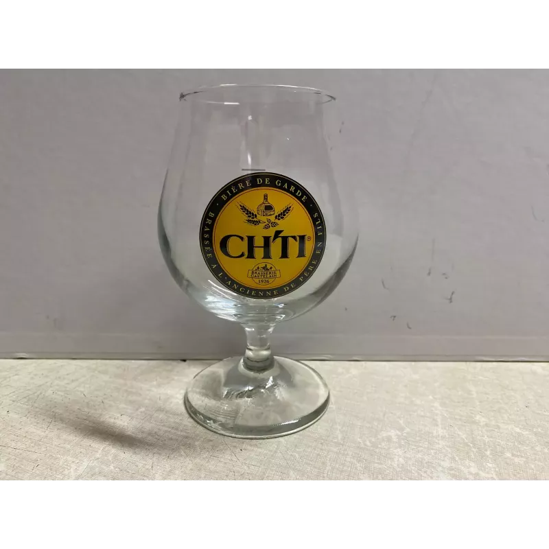 1 VERRE CH'TI  25/33CL  HT 15CM  BRASSERIE CASTELAIN