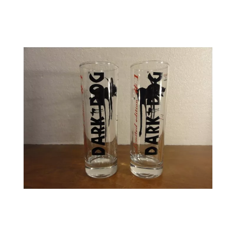 2 VERRES DARK DOG 