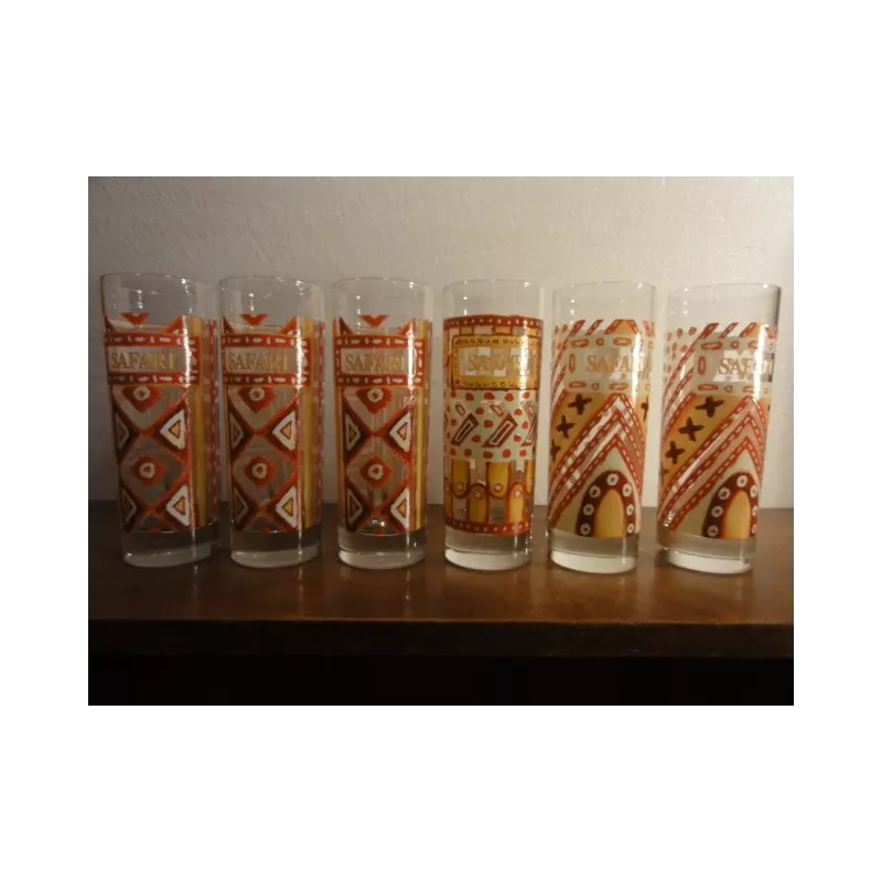 6 VERRES  SAFARI 