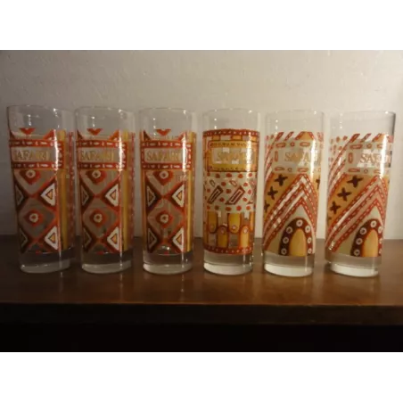 6 VERRES  SAFARI 