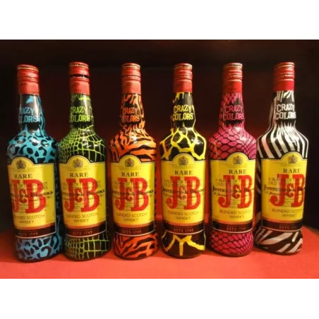 6 BOUTEILLES J&B CRAZY COLORS