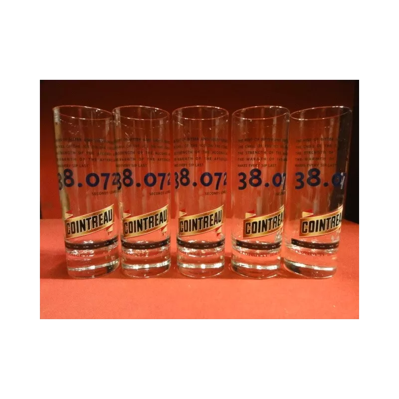 5 VERRES  COINTREAU   TUBO