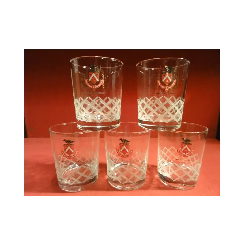 5 VERRES  WHISKY  WILLIAM  LAWSON'S 