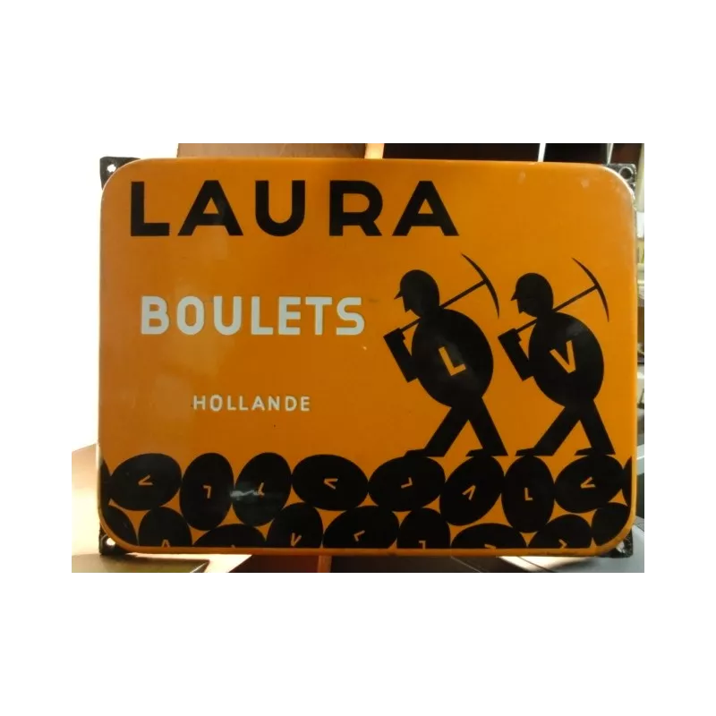 1 PLAQUE EMAILLEE  BOULETS  LAURA 