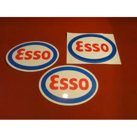 3 STICKERS ESSO  15 X 10.5