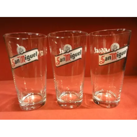 3 VERRES  SAN MIGUEL 30CL