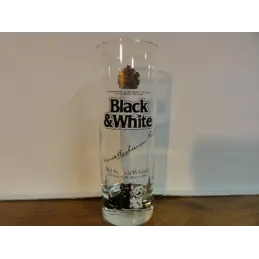5 VERRES BLACK&WHITE  25CL HT 16CM