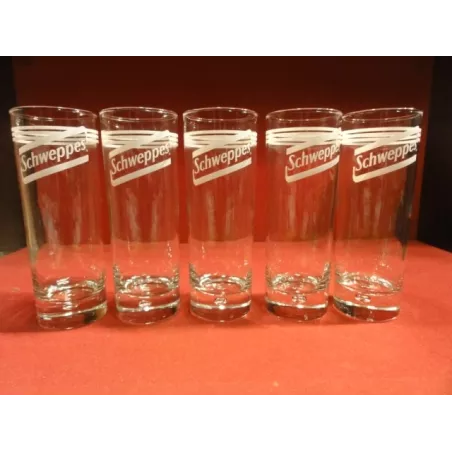 5 VERRES SCHWEPPES  25 CL