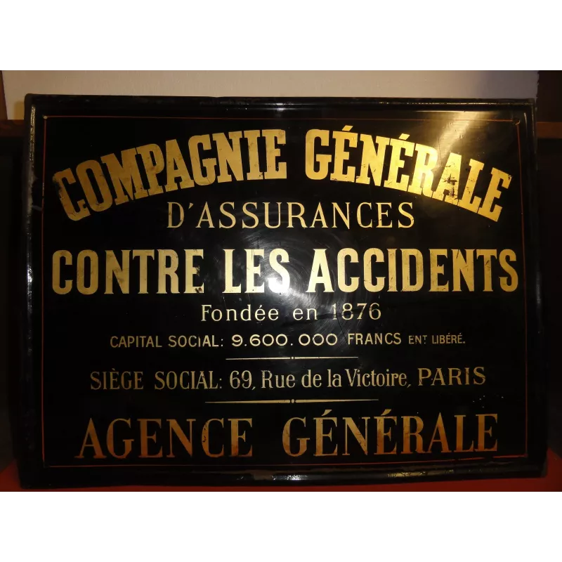 PLAQUE ASSURANCE COMPAGNIE GENERALE