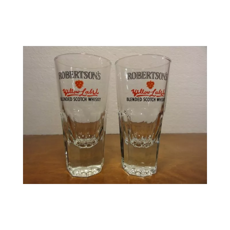 2 VERRES  WHISKY  ROBERTSON'S