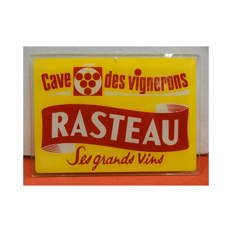 GLACE PEINTE  VIN RASTEAU  CAVE DES VIGNERONS