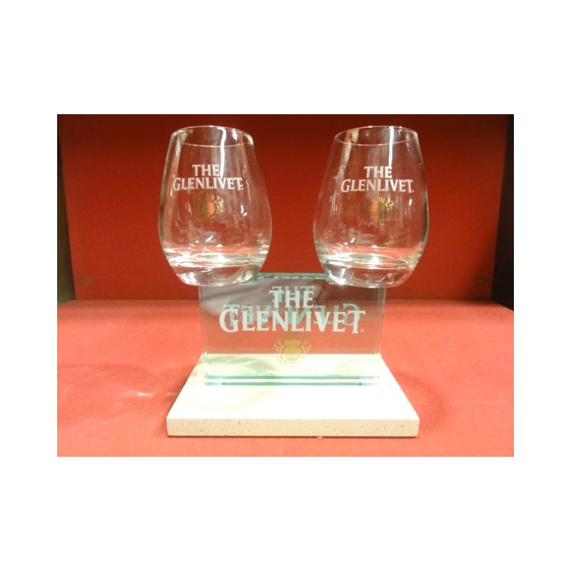 2 VERRES  THE GLENLIVET HT 9CM