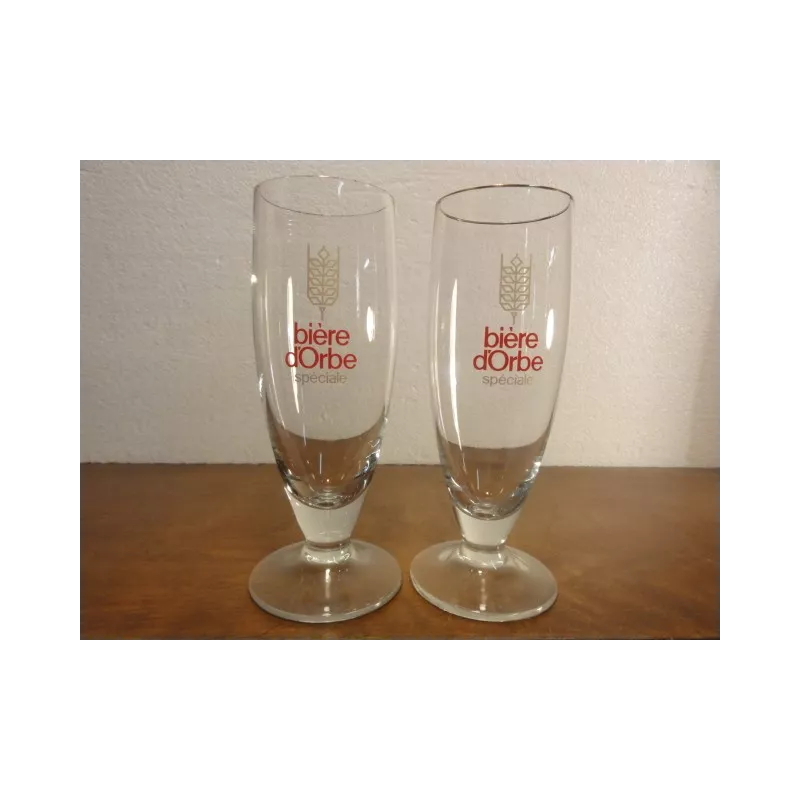 2 VERRES  BIERE D'ORBE 20CL