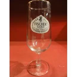 1 VERRE FISCHER GOLD A PIED 25 CL