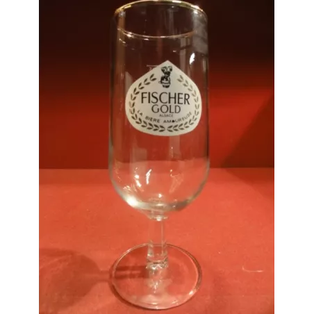 1 VERRE FISCHER GOLD A PIED 25 CL