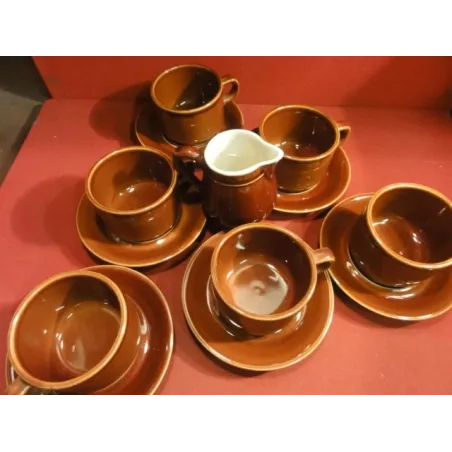 6 Tasses à Chocolat Choky + 6 Sous-tasses - Neuves, Ensemble Blanc