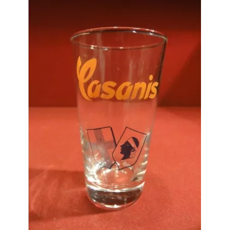 1 MINI VERRE CASANIS  ECRITURE  ORANGE