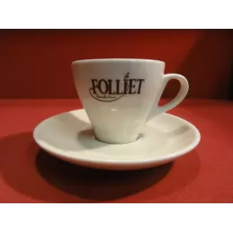 6 TASSES A CAFE FOLLIET AVEC SOUS TASSES 