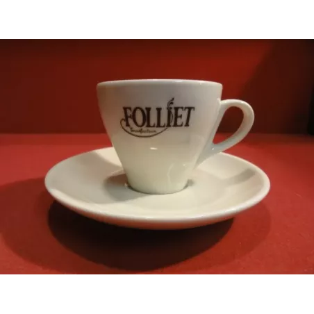 6 TASSES A CAFE FOLLIET AVEC SOUS TASSES