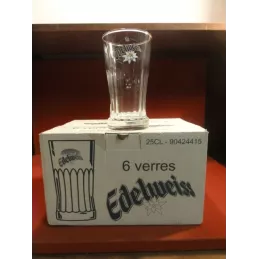 6 VERRES EDELWEISS  25CL HT 14,50CM