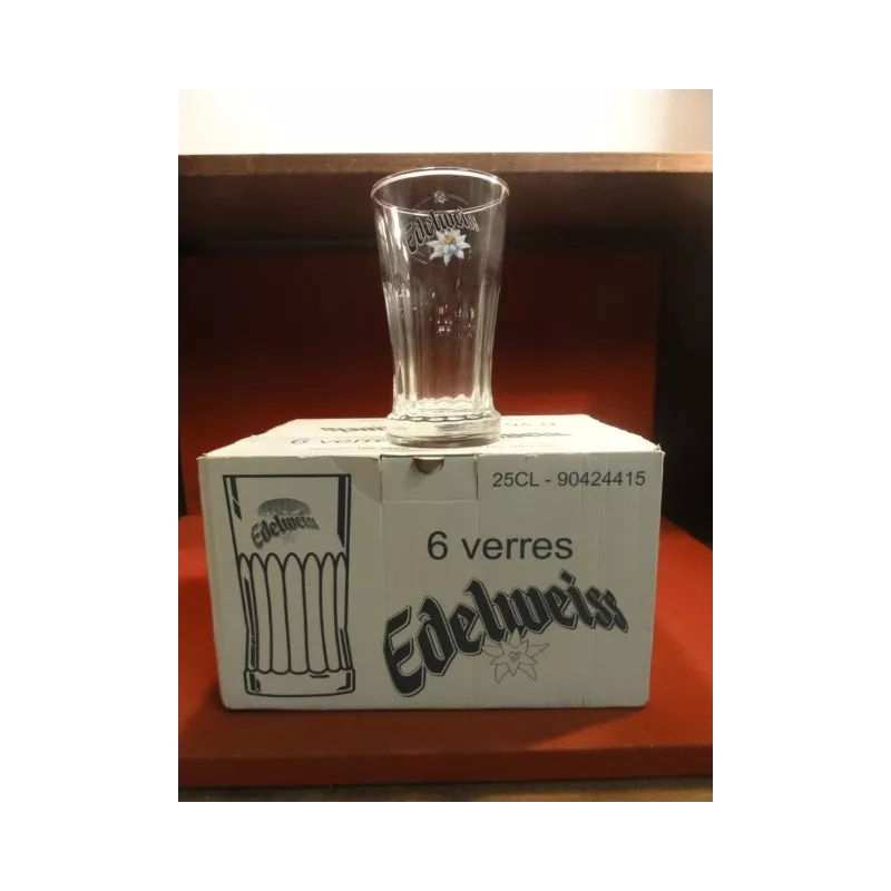 6 VERRES EDELWEISS  25CL HT 14,50CM