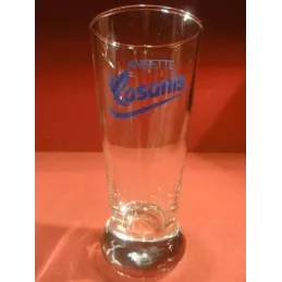 6 VERRES CASANIS  HT 12.50CM ECRITURE BLEUE