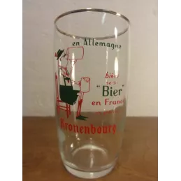 1 VERRE KRONENBOURG 20CL EN ALLEMAGNE  BIERE SE DIT BIER