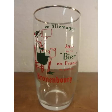 1 VERRE KRONENBOURG 20CL EN ALLEMAGNE  BIERE SE DIT BIER