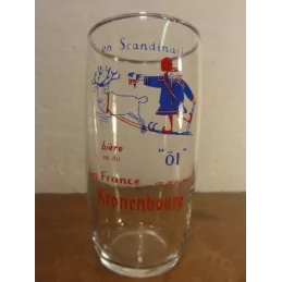 1 VERRE KRONENBOURG 20CL  SCANDINAVIE BIERE SE DIT OL