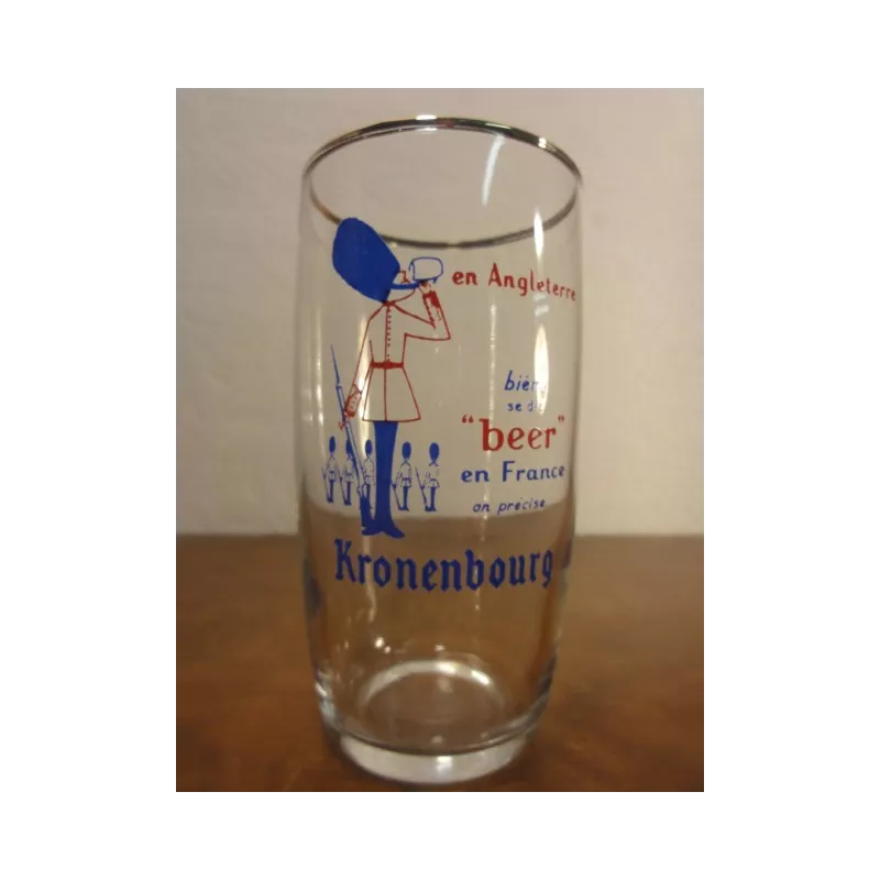 1 VERRE KRONENBOURG 20 CL EN ANGLETTERRE BIERE SE DIT BEER