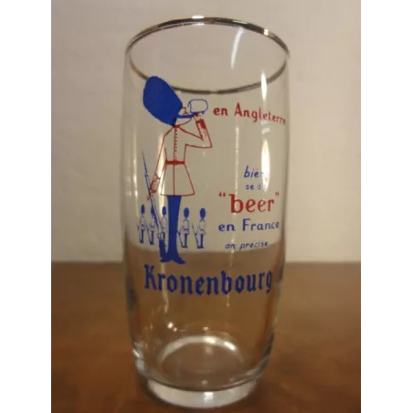 1 VERRE KRONENBOURG 20 CL EN ANGLETTERRE BIERE SE DIT BEER