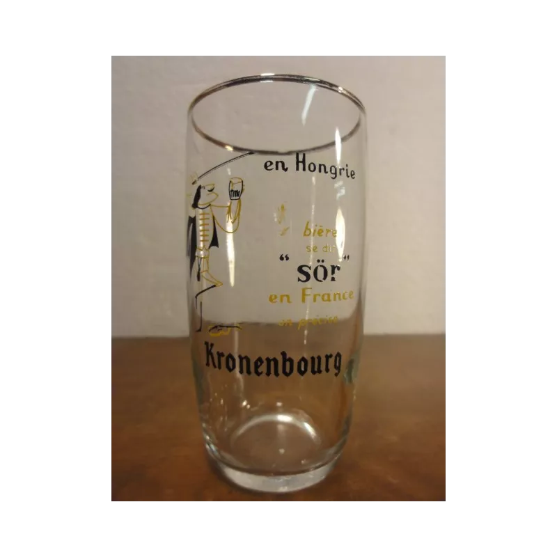 1 VERRE KRONENBOURG 20 CL  EN HONGRIE BIERE SE DIT SOR