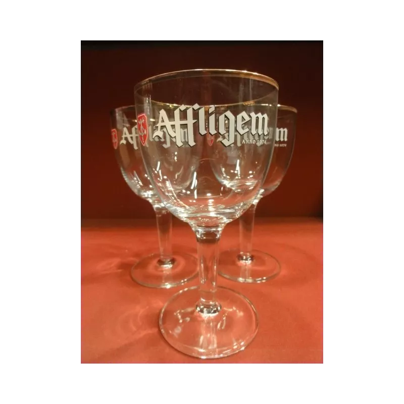 3 VERRES AFFLIGEM 33CL HT 17.80CM