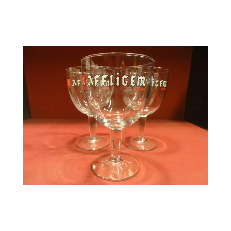 3 VERRES AFFLIGEM 33CL HT 15.80CM