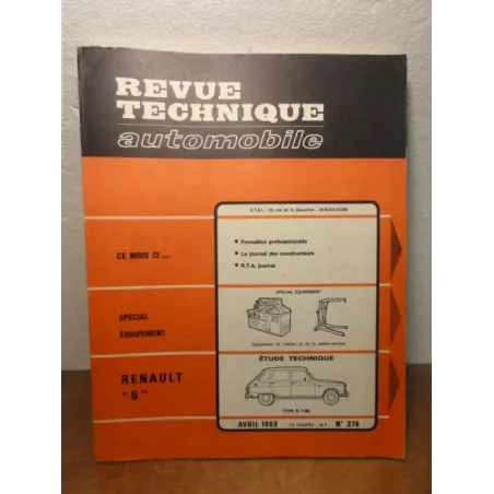 1 REVUE TECHNIQUE RENAULT 6 AVRIL 1969